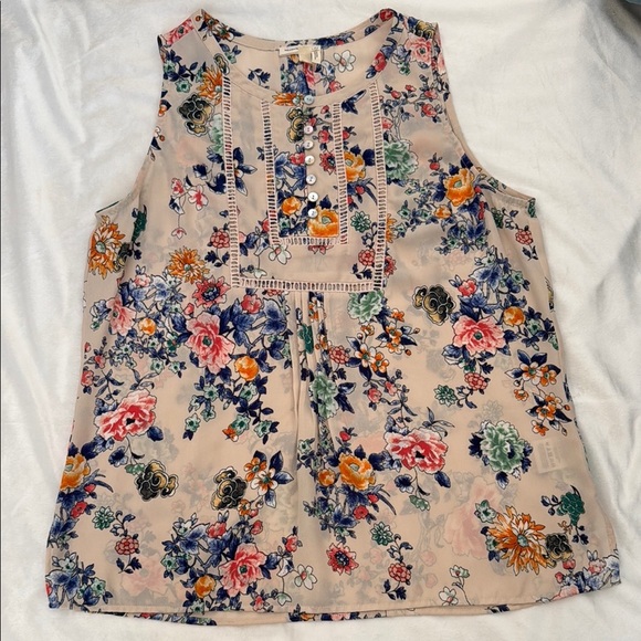 MEADOW RUE by ANTHROPOLOGIE | SIZE MP | Floral Sleeveless Top - Picture 1 of 8